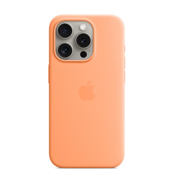 Apple Custodia MagSafe in silicone per iPhone 15 Pro - Aranciata